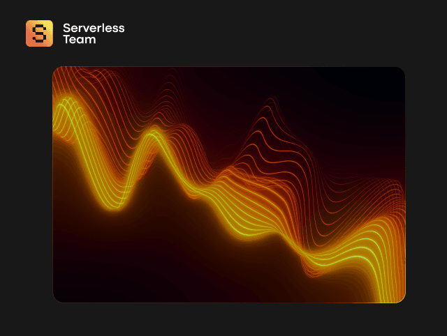 Lines that symbolize different AWS services, from AWS Fargate to AWS Lambda. 