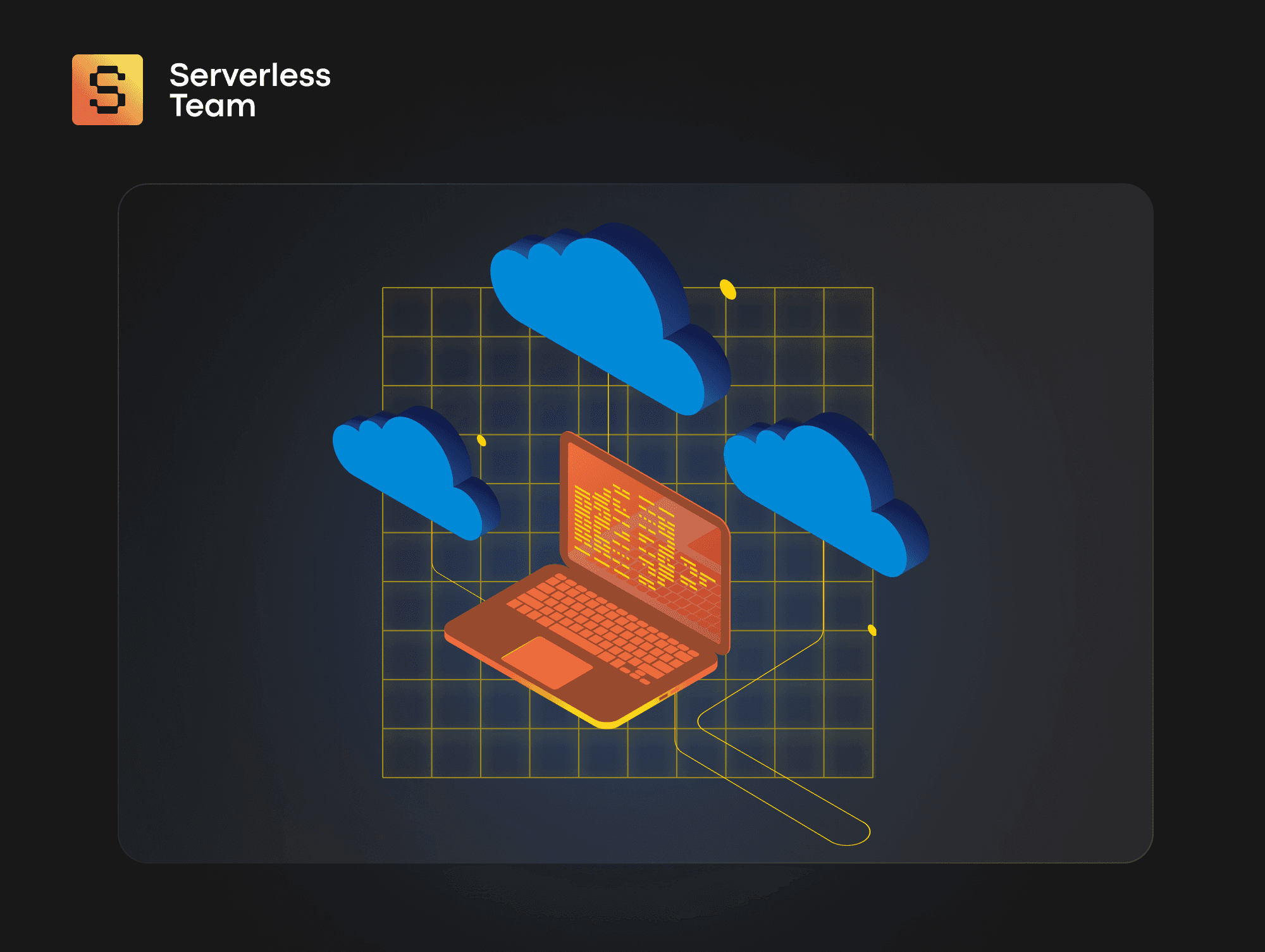 Clouds over a laptop with code: Multi-Cloud Architecture Designs.