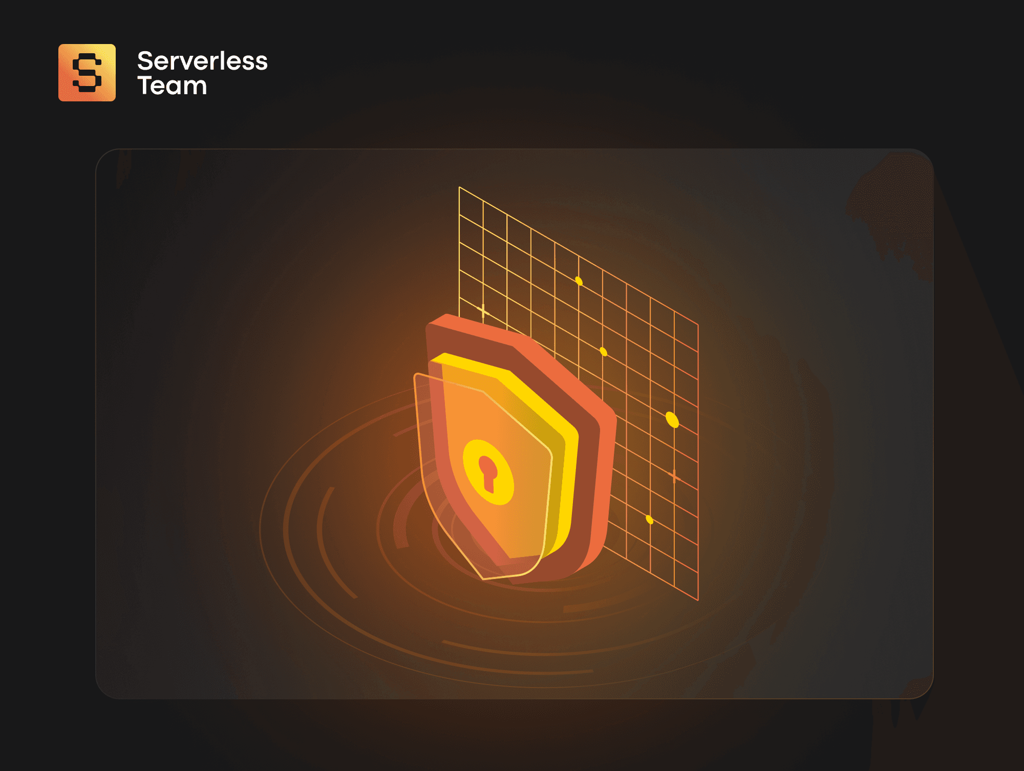 A multi-layered lock with a grid showing how security measures protect cloud infractructure.